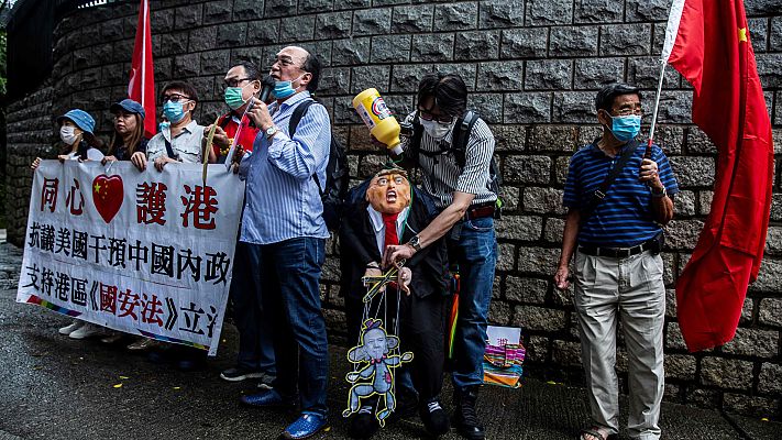 Telediario 1 - China considera una estrategia que Estados Unidos haya roto con la OMS