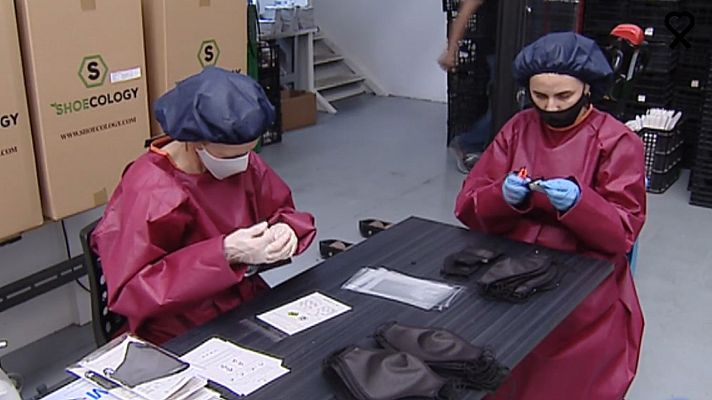 Telediario 1 - Las mascarillas ecológicas, un modo de proteger del coronavirus protegiendo el medio ambiente