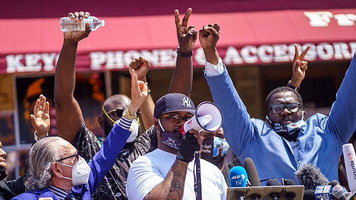 Telediario 1 - Crece la indignación pacífica por el caso George Floyd más allá de los disturbios