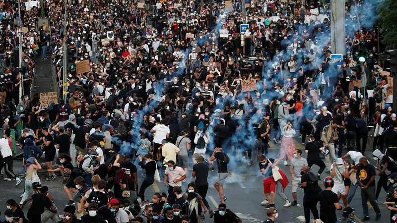 Incidentes en París en una protesta por la muerte de un joven negro en 2016