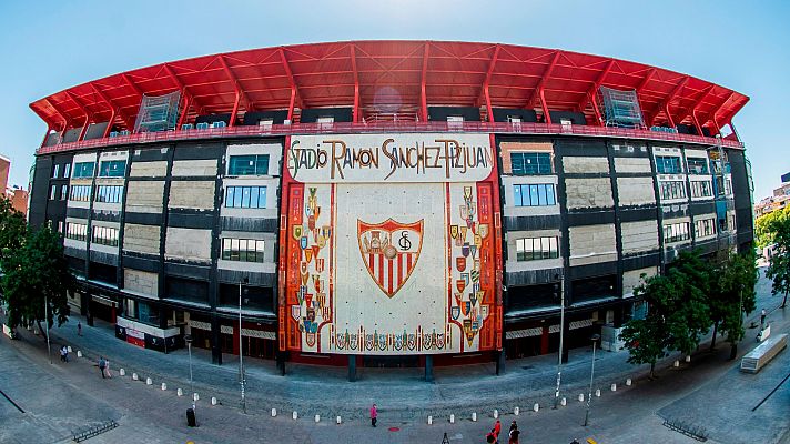 Telediario 1 - El Sánchez-Pizjuan, listo para el regreso del fútbol con estrictas medidas de seguridad