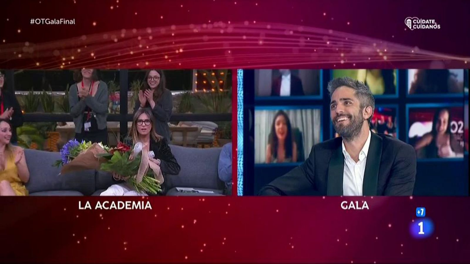 Roberto manda un ramo de flores a Noemí por sorpresa en la Gala Final de OT 2020
