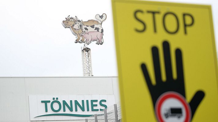 Telediario 1 - El brote en Alemania muestra la realidad del sector cárnico