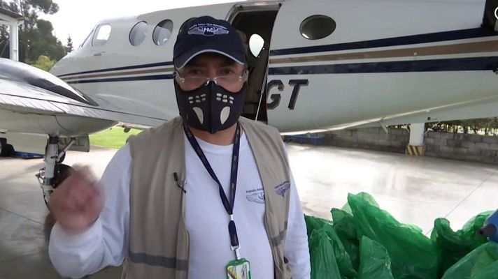 Telediario 1 - La Patrulla Aérea Civil, el equipo de voluntarios que lleva ayuda médica a las zonas más aisladas de Colombia