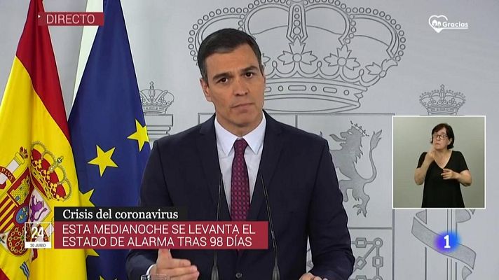 Especiales informativos - Sánchez: "El virus puede volver y puede sacudirnos de nuevo en una segunda ola"