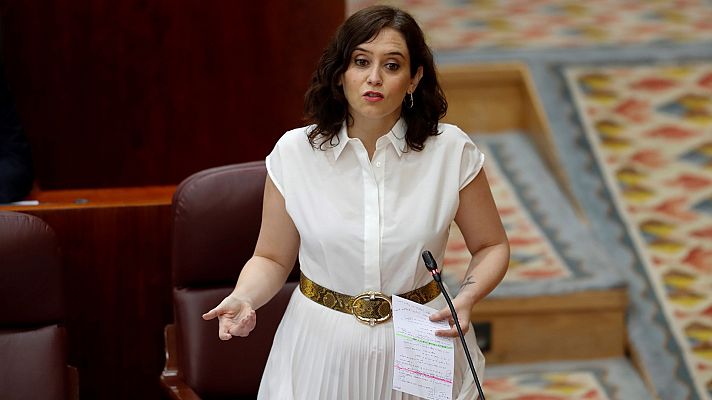 Telediario 1 - Ayuso reconoce que barajó plantear elecciones anticipadas en Madrid durante el estado de alarma