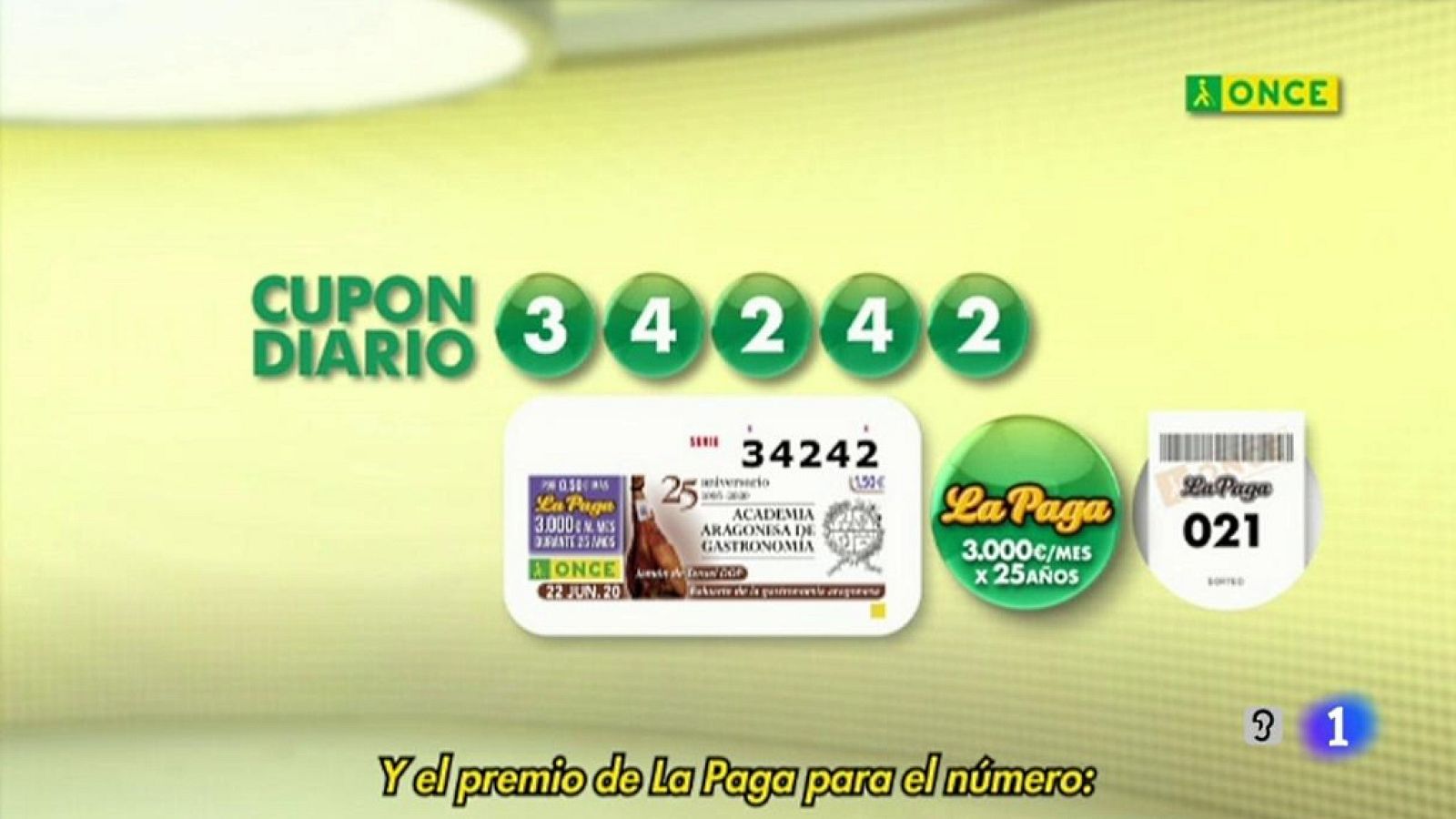 Sorteo ONCE - 22/06/20 - ver ahora