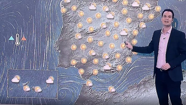 El tiempo - Ascenso térmico en el tercio norte de la península con mínimas por encima de los 20 grados