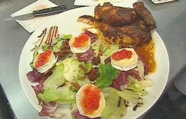RTVE Cocina - Pollo asado con queso de cabra