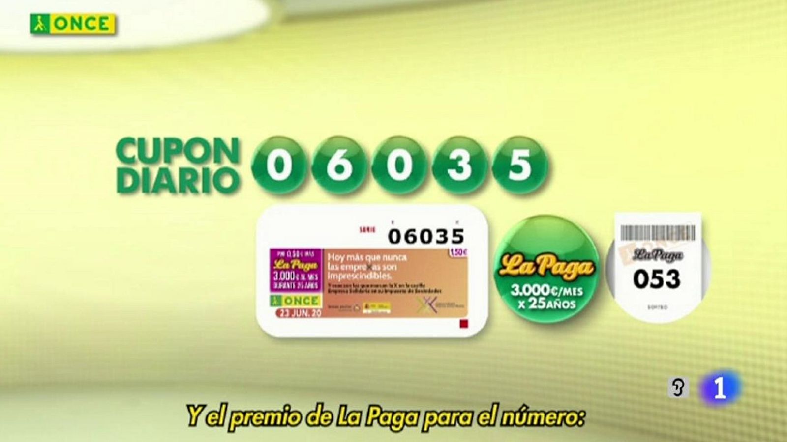 Sorteo ONCE - 23/06/20 - ver ahora