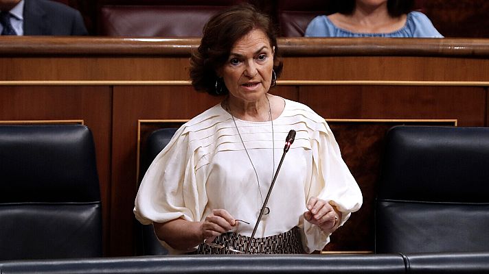 Telediario 1 - El Gobierno y el PP cruzan reproches en el Congreso mientras negocian en privado el decreto de la nueva normalidad