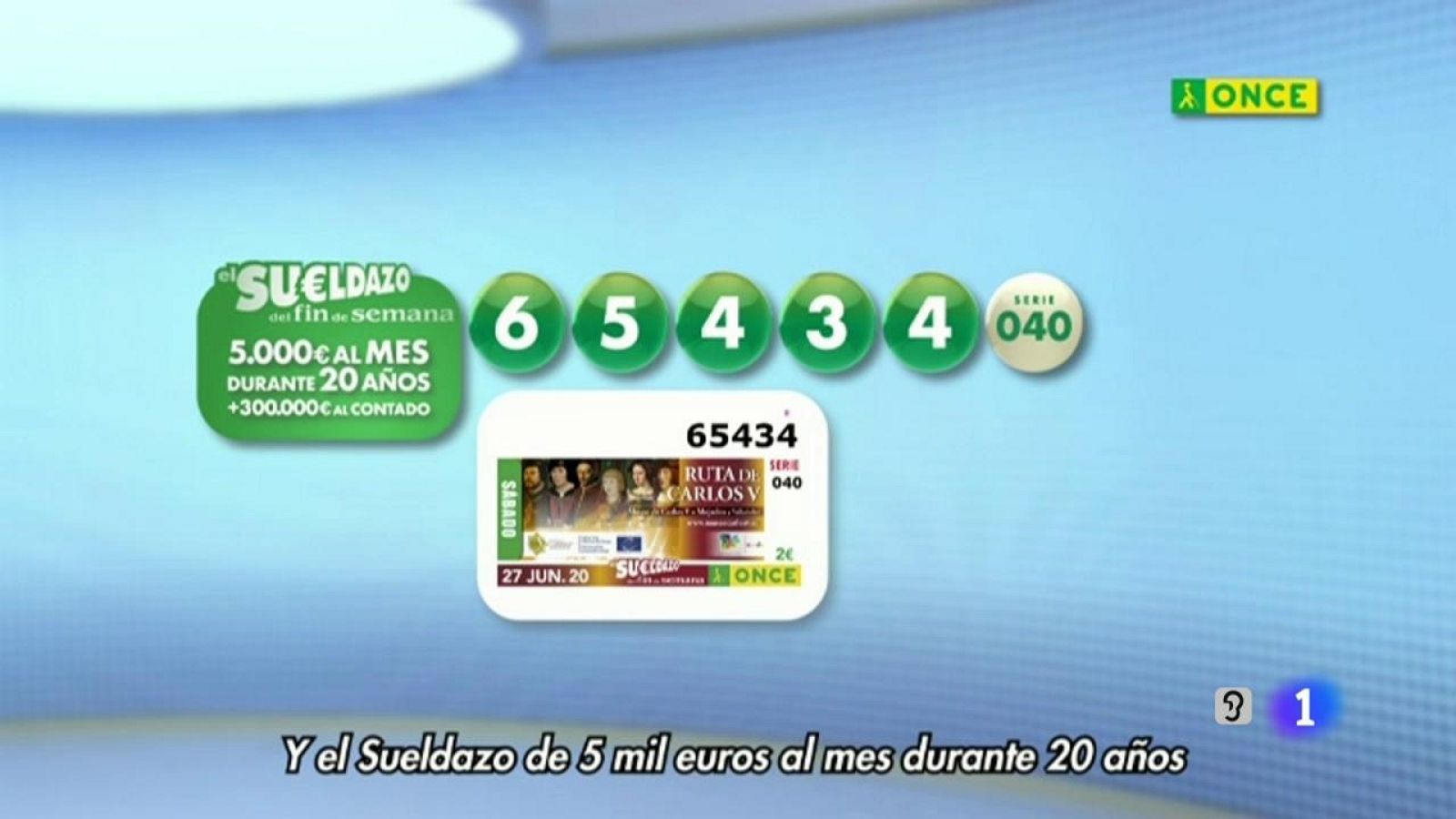 Sorteo ONCE - 27/06/20 - ver ahora