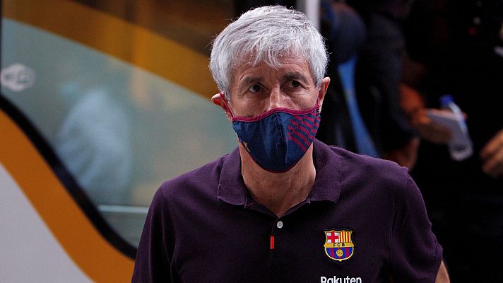 Telediario 1 - Setién no ve problemas con el vestuario y Xavi se postula para el futuro