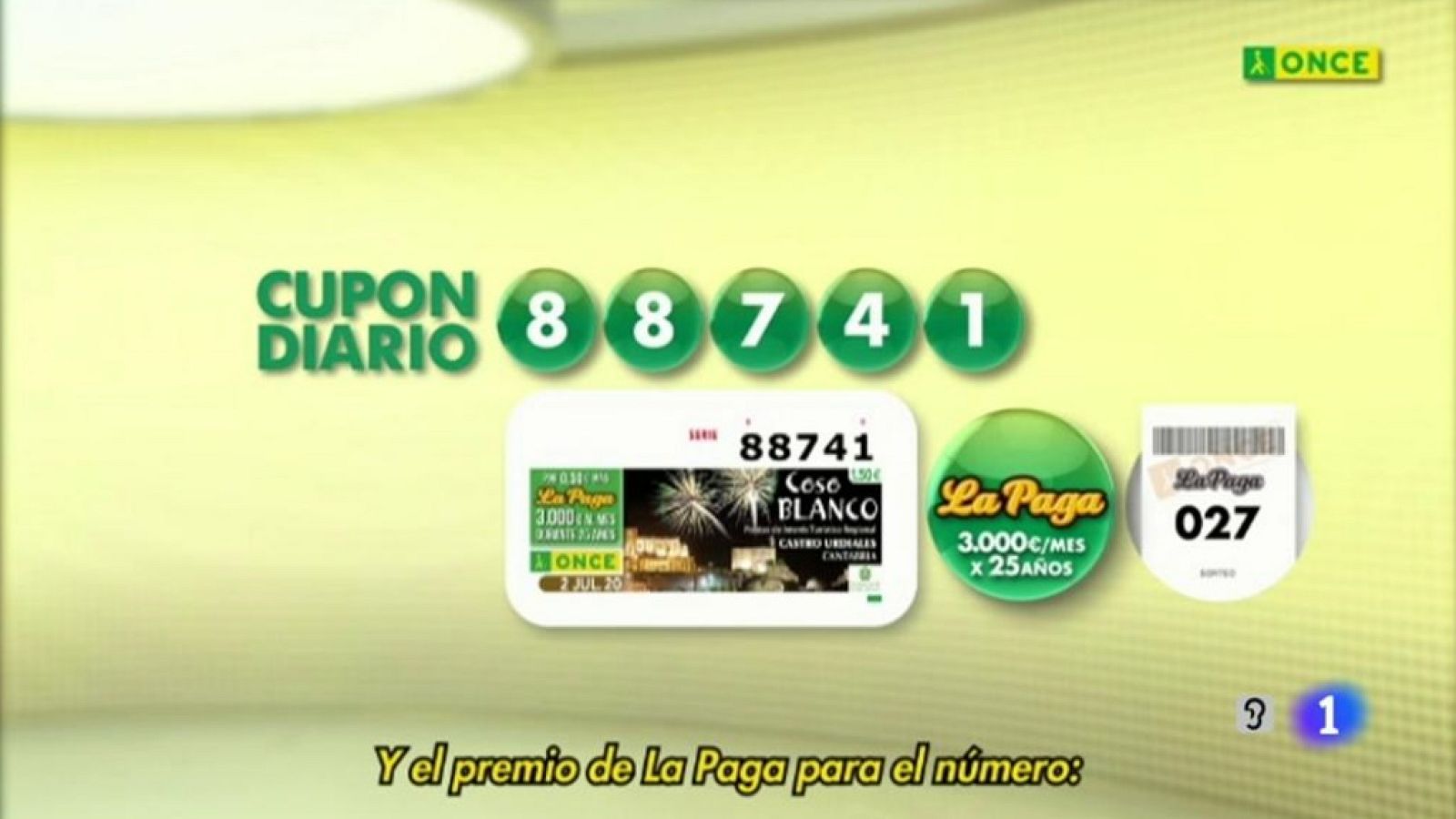 Sorteo ONCE - 02/07/20 - ver ahora