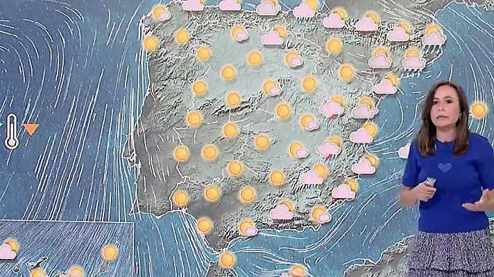 El tiempo - Chubascos y tormentas localmente fuertes en el este peninsular y viento fuerte en Canarias