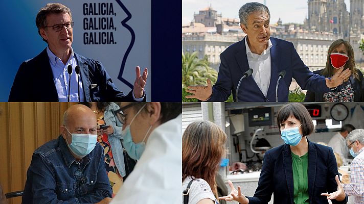 Telediario 1 - Elecciones gallegas: Industria, sanidad, igualdad y cultura en las propuestas de los candidatos a la Xunta