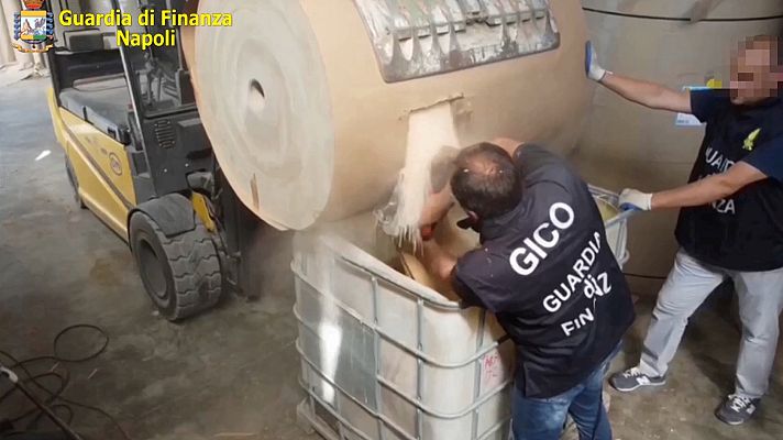 Telediario 1 - La policía italiana intercepta 14 toneladas de anfetaminas Captagón, la "droga de los yihadistas"