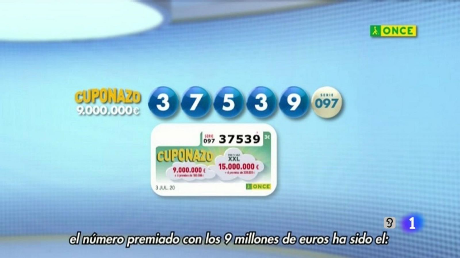 Sorteo ONCE - 03/07/20 - ver ahora