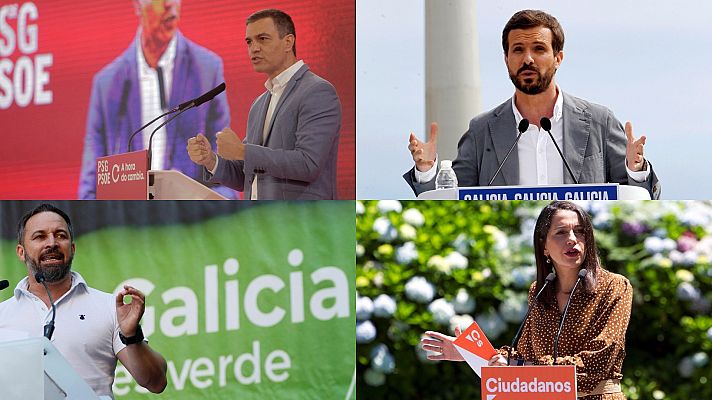 Telediario 1 - Elecciones gallegas: Los líderes nacionales echan el resto en la campaña