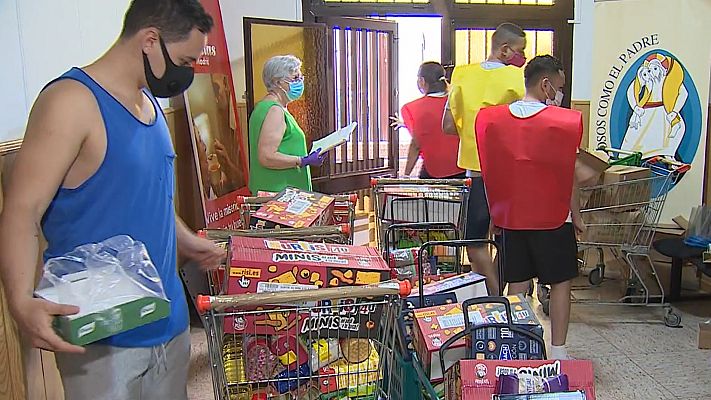 Telediario 1 - Las parroquias, un refugio para los migrantes tras la crisis del coronavirus