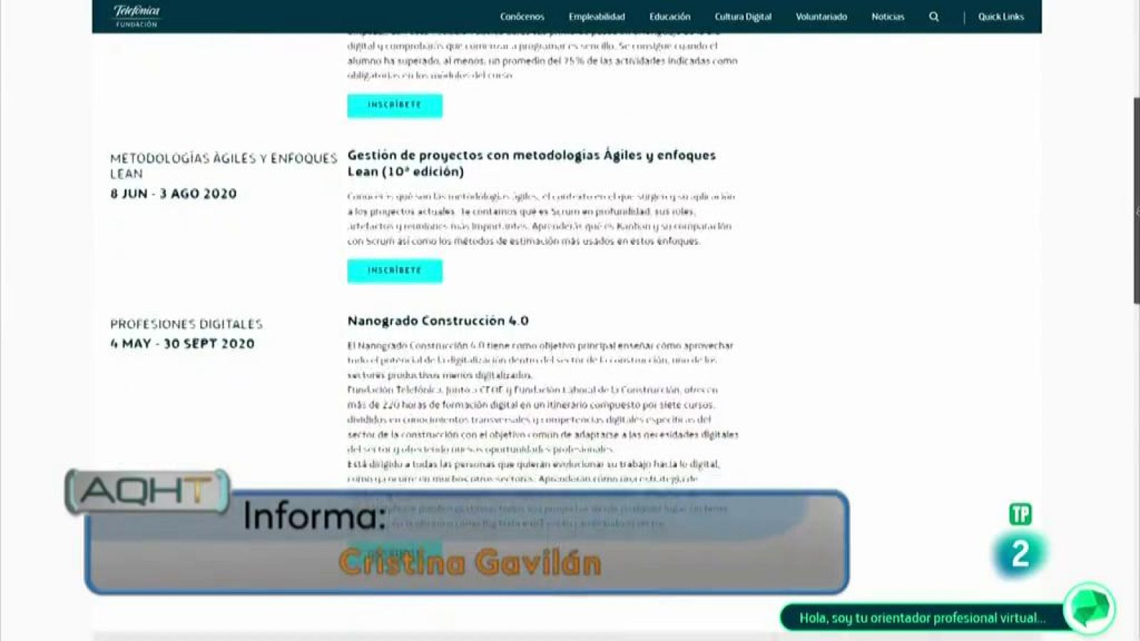 Formación para el empleo gratis y personalizada - Aquí hay trabajo | Ver