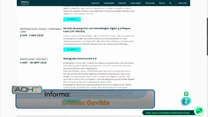 Aquí hay trabajo - Formación para el empleo gratis y personalizada