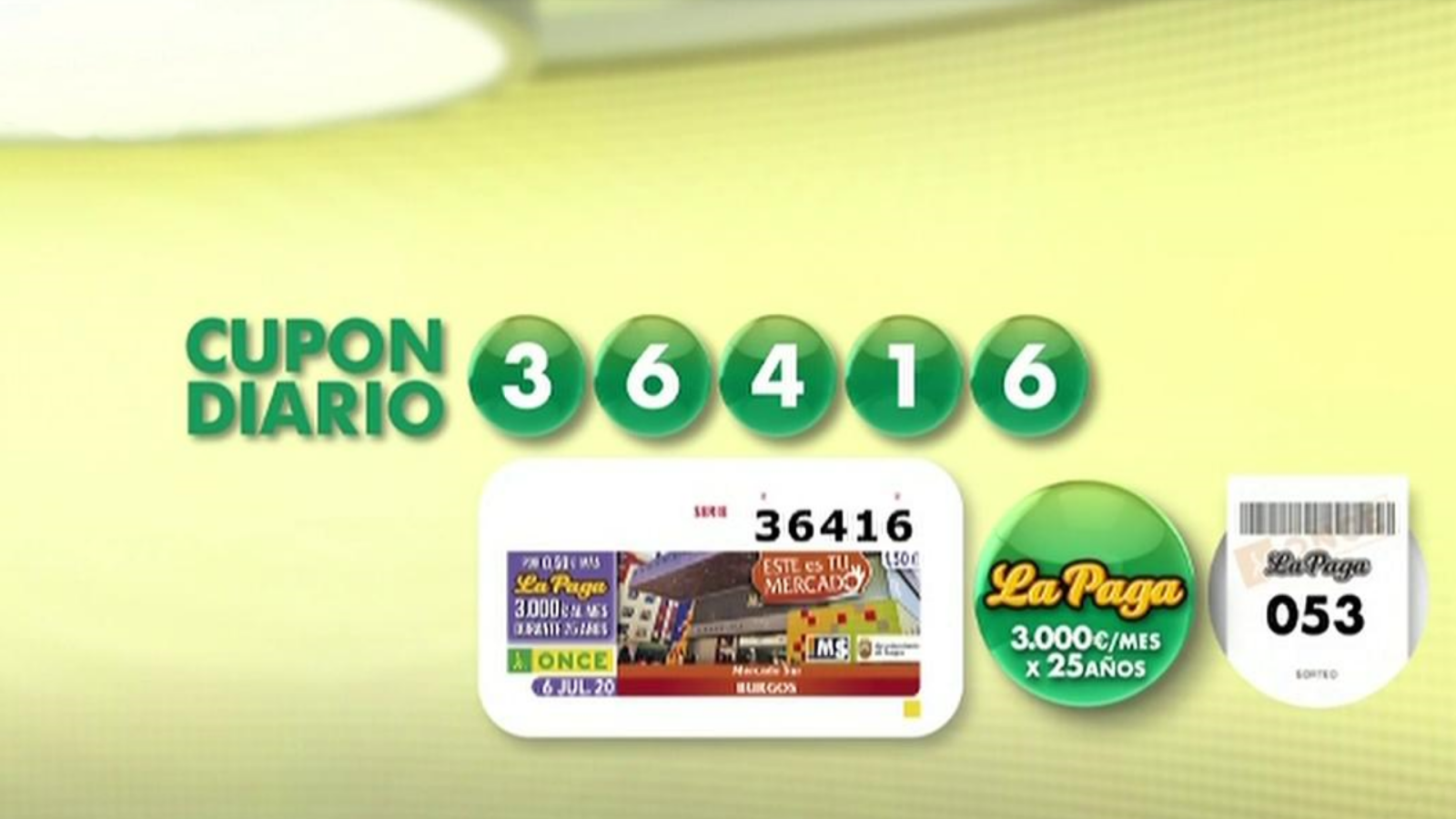 Sorteo ONCE - 06/07/20 - ver ahora