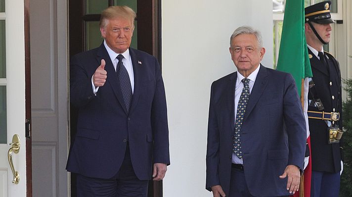Telediario 1 - Trump recibe a López Obrador en la Casa Blanca