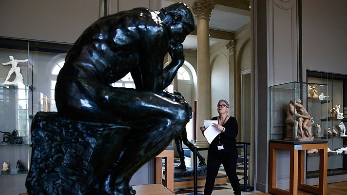 Telediario 1 - El museo Rodin, uno de los más visitados de Francia, intenta paliar la crisis vendiendo réplicas de las obras del escultor