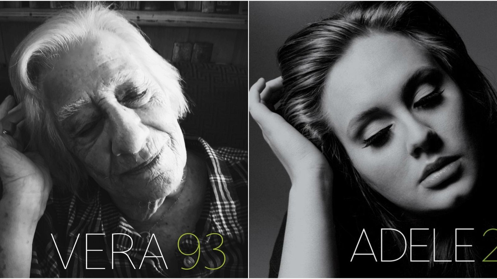 Los ancianos de una residencia recrean portadas de músicos durante el confinamiento