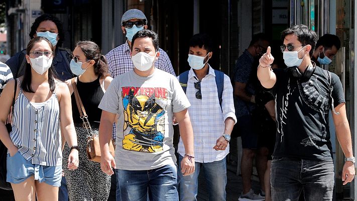 Telediario 1 - La Comunidad Valenciana se suma a la obligatoriedad de la mascarilla en todo momento