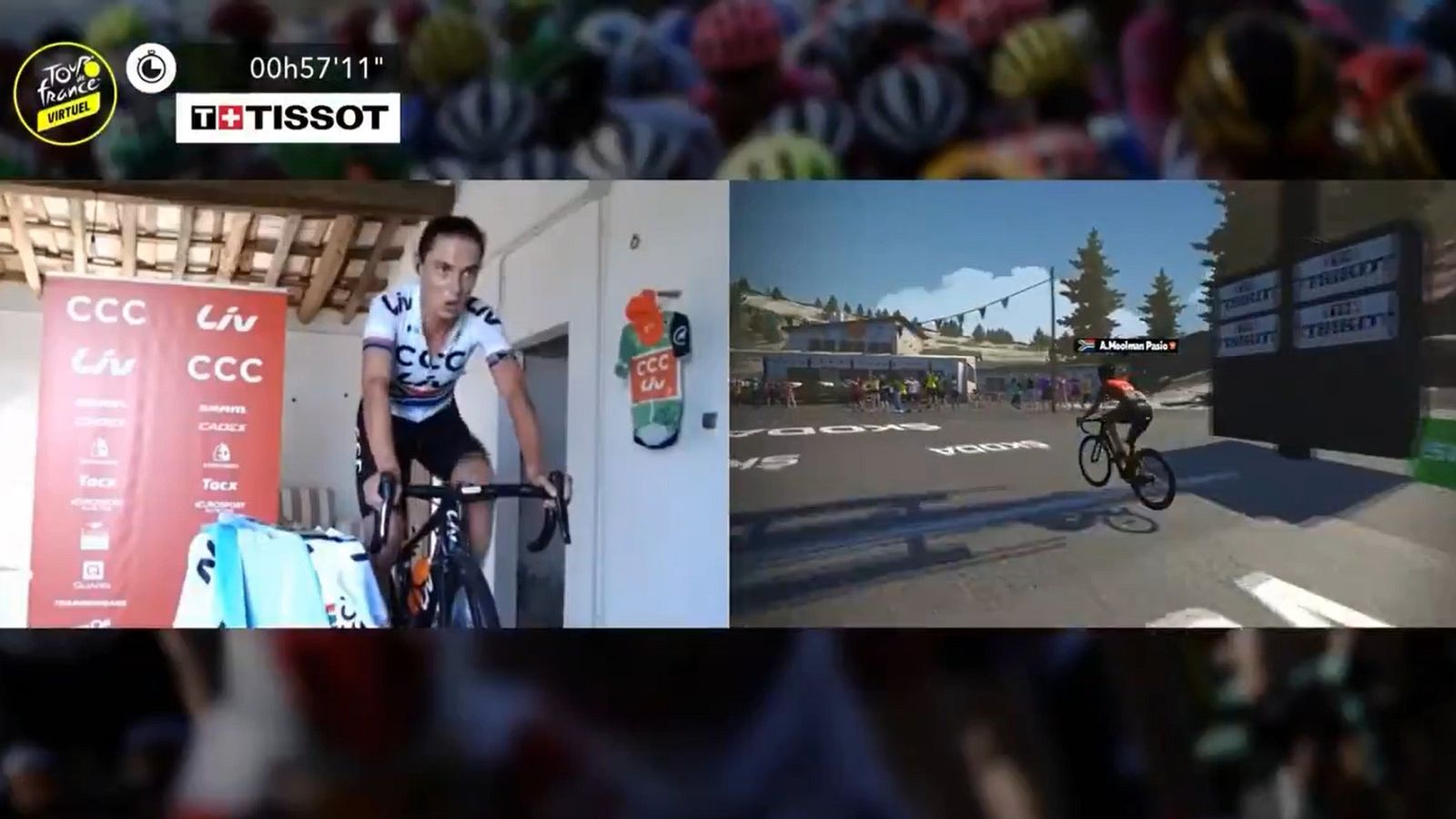 Vídeo: Ashleigh Moolman-Pasio cruza la meta del Mont Ventoux en solitario