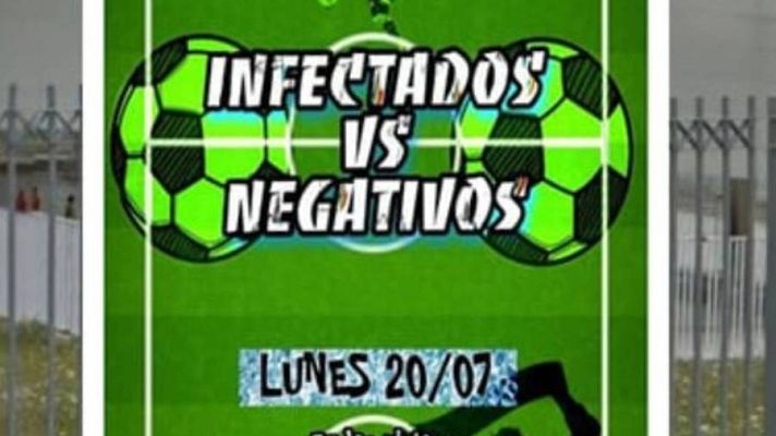 Telediario 1 - Denunciado el organizador de un partido de fútbol infectados-no infectados