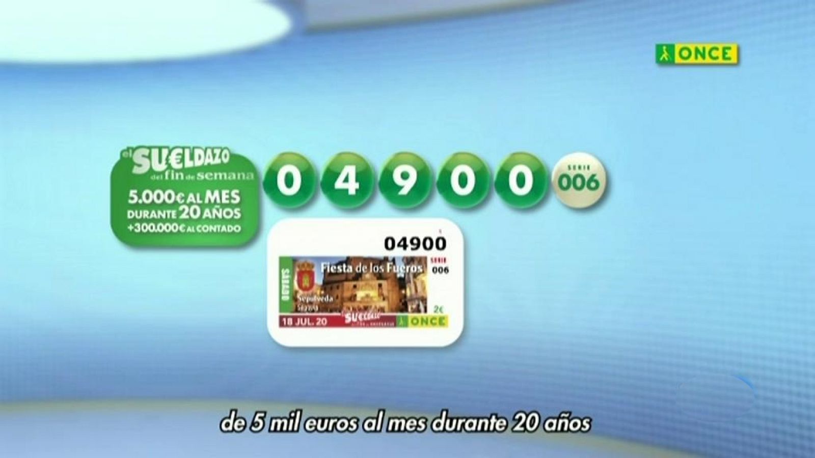 Sorteo ONCE - 17/07/20 - ver ahora