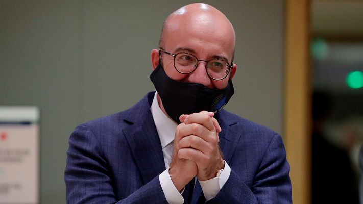 Telediario 1 - Charles Michel celebra el acuerdo de la UE: "Lo hicimos... Europa es fuerte; Europa está unida"