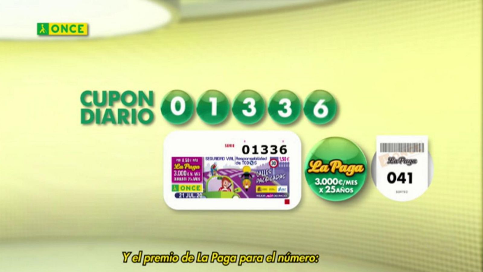 Sorteo ONCE - 21/07/20 - ver ahora