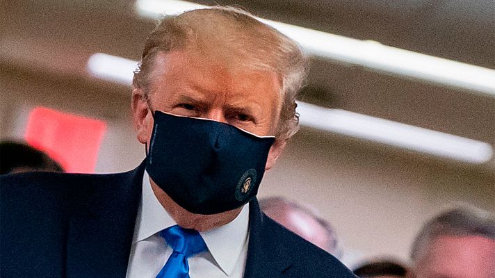 Telediario 1 - Trump aparca el negacionismo y recomienda las mascarillas