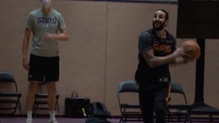 Telediario 1 - Ricky Rubio ya entrena con los Suns