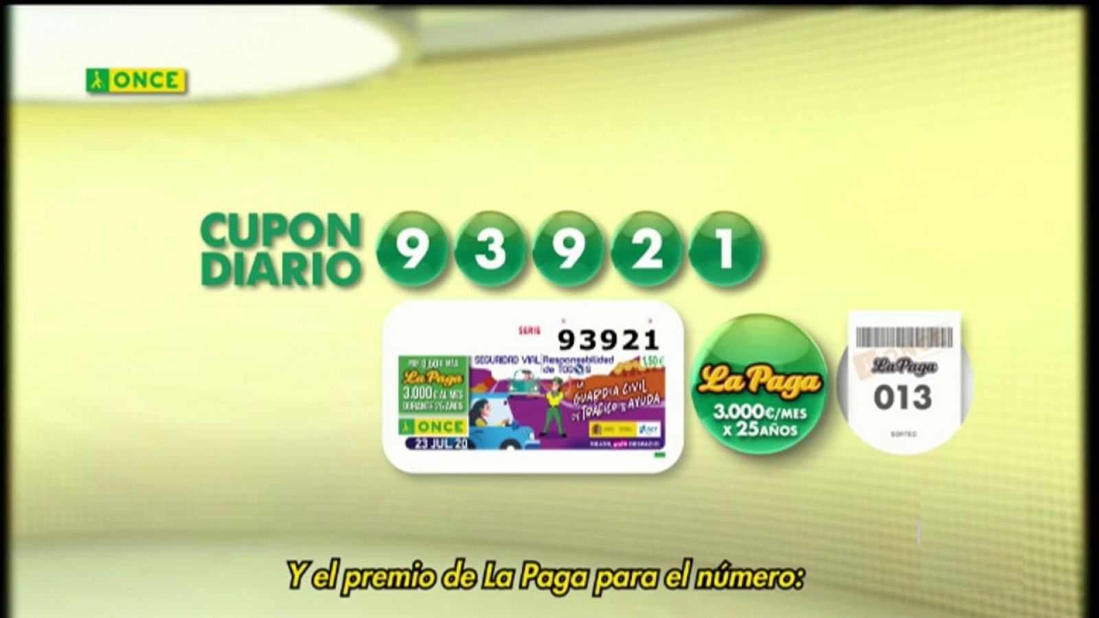 Sorteo ONCE - 23/07/20 - ver ahora