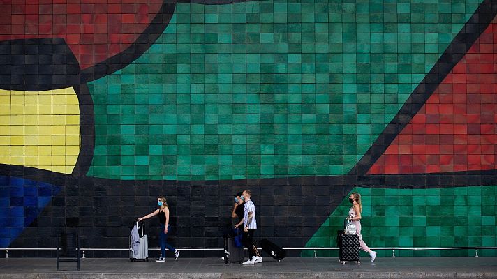 Telediario 1 - Francia recomienda no viajar a Cataluña