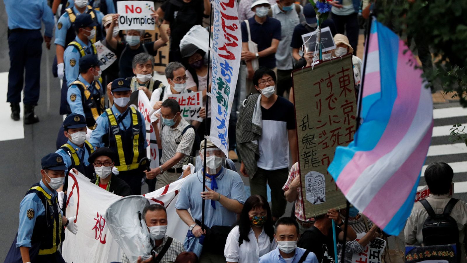 Manifestación contra la celebración de los Juegos de Tokio | Ver