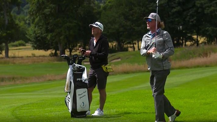 Telediario 1 - Miguel Ángel Jiménez, el más veterano del Másters Británico de golf