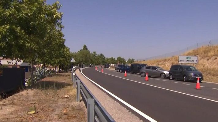 Telediario 1 - Hallan a dos personas muertas y a otra herida grave en una cuneta de Madrid