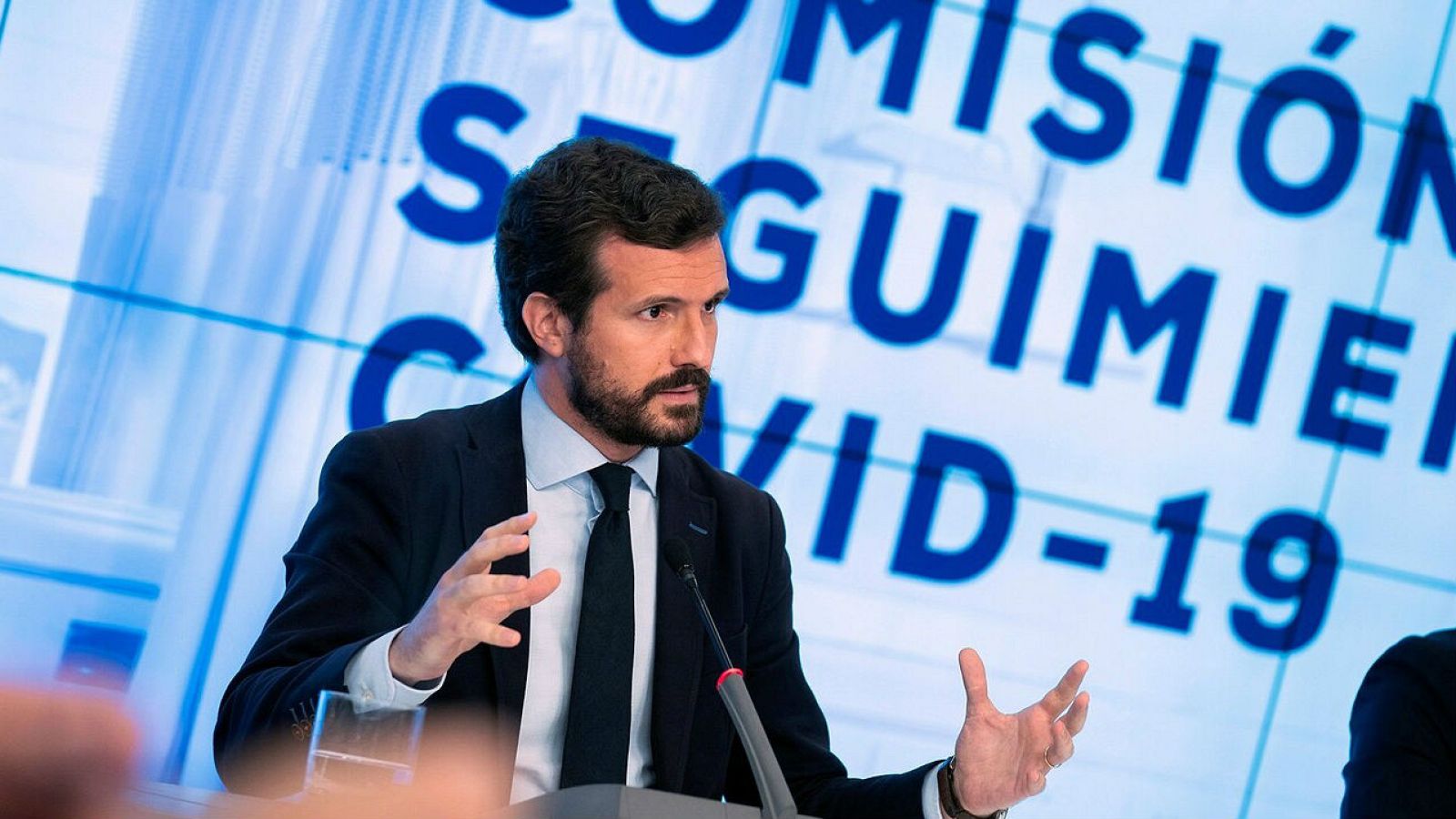 Pablo Casado expone un plan alternativo al estado de alarma ante el aumento de brotes de coronavirus - RTVE.es - Telediario 1 | Ver