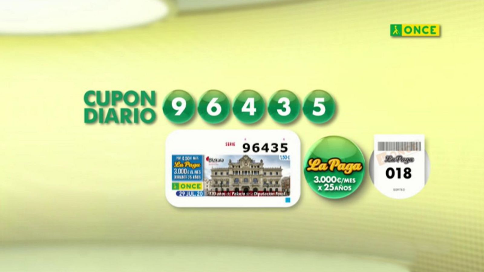 Sorteo ONCE - 29/07/20 - ver ahora