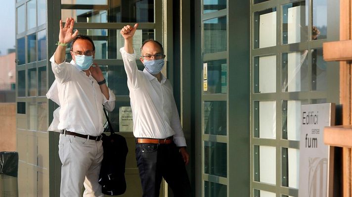 Telediario 1 - La juez revoca la semilibertad a Rull y Turull, pero mantiene las de Forcadell y Bassa