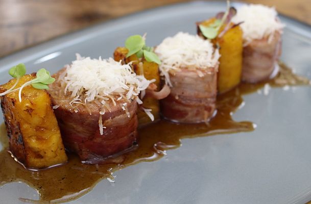 RTVE Cocina - Solomillo ibérico con queso, piña y bacon