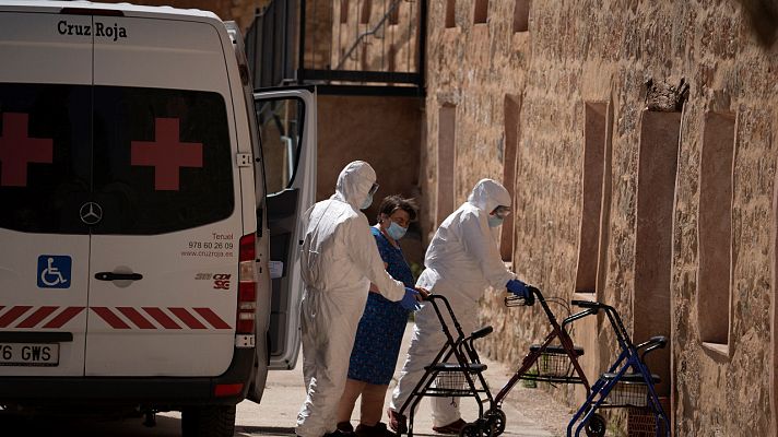 Telediario 1 - Los hospitales de Aragón multiplican por diez los ingresos