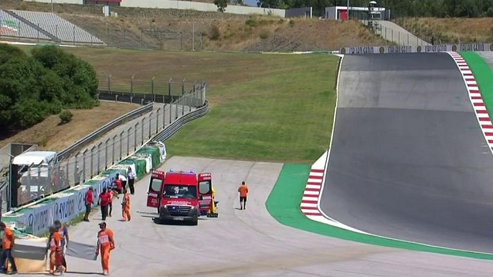  - Sandro Cortese, evacuado en helicóptero tras su caída en Portimao