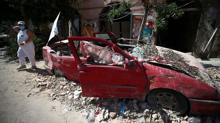 Telediario 1 - Un español relata las protestas en Beirut: "La revolución del año pasado ha vuelto con más furia"